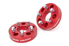 Rough Country 1100RED 1.5in Wheel Adapters, 5x5 to 5x4.5, Red, Jeep Wrangler JK/Unlimited (07-18)