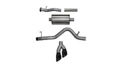 Corsa 2017-22 Chevrolet Colorado 3.7L Extended Cab Sport Cat-Back System Single Rear Exit Black Tips