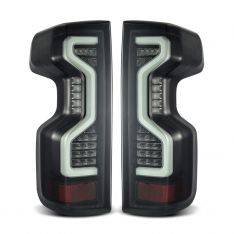 AlphaRex 19-23 Chevrolet Silverado 1500/2500HD/3500HD PRO-Series LED Tail Lights Jet Black