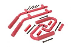 Rough Country 6503RED Grab Handles, Steel, FR/RR, Red, Jeep Wrangler JK/Unlimited (07-18)