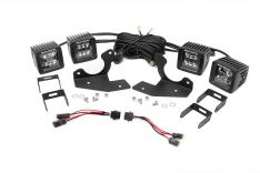 Rough Country 70628 Fog LED Kit, Dual 2in Black Pair, Chevy Silverado 2500HD/3500HD (11-14)