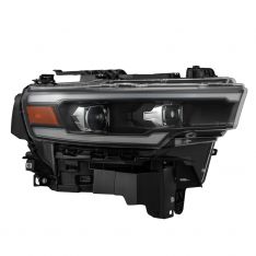 AlphaRex 25-26 Dodge Ram 1500 Luxx LED Proj Headlights -Black w/Activ Lit/ Seq Signal/Switchbk DRL