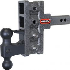 GEN-Y Hitch GH-224 Mega-Duty 2in Shank 5in Offset Drop 2K TW 16K Hitch w/GH-051 Dual-Ball/GH-032