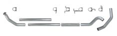 Diamond Eye KIT 4in Turbo Back MFLR RPLCMENT PIPE SGL AL: 98.5 - 02 DODGE CUMMINS 5.9L