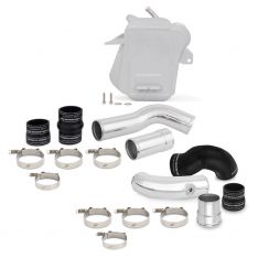 Mishimoto 11-16 Ford 6.7L Powerstroke Air-To-Water Intercooler Kit - Wrinkle Silver w/Polished Pipes