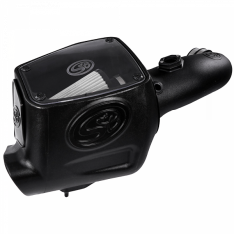 Cold Air Intake For 08-10 Ford F250 F350 V8-6.4L Powerstroke Dry Extendable White S&B