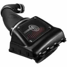 Cold Air Intake For 11-16 Ford F250, F350 V8-6.2L Oiled Cotton Cleanable Red S&B