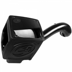 Cold Air Intake For 16-19 Silverado/Sierra 2500, 3500 6.0L Dry Extendable White S&B