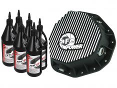 aFe Pro Series Rear Differential Cover Kit Black w/Machined Fins/Gear Oil 46-70092-WL