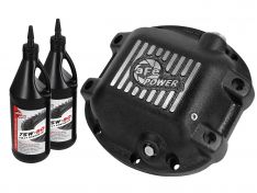 aFe Pro Series Rear Differential Cover Kit Black w/Machined Fins/Gear Oil 46-70192-WL