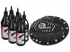 aFe Pro Series Rear Differential Cover Black w/Machined Fins/Gear Oil 46-70362-WL