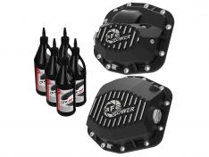 aFe Pro Series Differential Cover Black w/Machined Fins/Gear Oil 46-7101AB