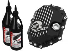 aFe Pro Series Front Differential Cover Black w/Machined Fins/Gear Oil 46-71051B