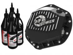 aFe Pro Series Rear Differential Cover Black w/Machined Fins/Gear Oil 46-71061B