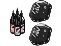 aFe Pro Series Dana 44 Front and Rear Differential Covers Black w/Machined Fins 46-7111BB