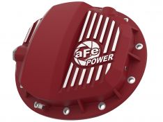 aFe Pro Series Rear Differential Cover Red w/Machined Fins 46-71140R