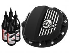 aFe Pro Series Rear Differential Cover Black w/Machined Fins/Gear Oil 46-71141B