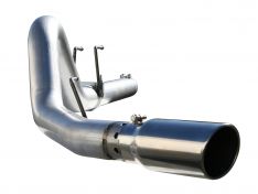 aFe Large Bore-HD 4 IN 409 Stainless Steel DPF-Back Exhaust System 49-43006