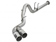 aFe Rebel XD Series 4 IN 409 Stainless Steel DPF-Back Exhaust w/Dual Polished Tips 49-43102-P