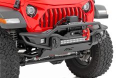 Rough Country 10647 Front Winch Bumper, Tubular, Skid Plate, Jeep Gladiator JT/JK/JL/Unlimited