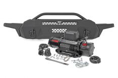 Rough Country 10717 High Clearance Front Bumper w/ 12000-Lb Winch, Toyota Tacoma 4WD (16-23)