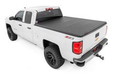 Rough Country 41214650A Soft Tri-Fold Bed Cover, 6ft 7in, GM 1500/2500HD/3500HD (14-19/Classic)