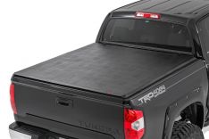 Rough Country 41419650A Soft Tri-Fold Bed Cover, 6ft 7in, w/ or w/o OE Rails, Toyota Tundra (07-21)