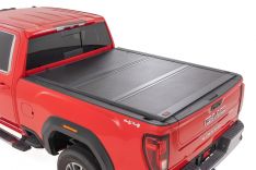 Rough Country 47120651B Hard Low Profile Bed Cover, 6ft 9in, Rail Caps, GM 2500HD/3500HD (20-26)