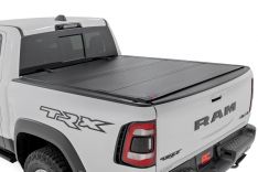 Rough Country 49320550 Hard Tri-Fold Bed Cover, 5ft 7in, Ram 1500 (19-26)/TRX (21-24)