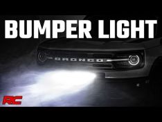 Rough Country 71037 Bumper LED Kit, 20in Black Single Row, White DRL, Ford Bronco Sport (21-26)