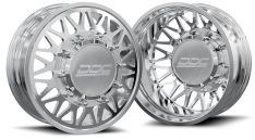 DDC Wheels 225-22-24PL-A The Mesh Forged 22x8.25 10x225 Polished Dually Wheels for Ford/Ram