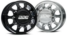 DDC Wheels 225-27-04GB-A The Shield 20x7.75 10x225 Gloss Black Dually Wheels for Ford/Ram