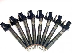 Dynomite Diesel DDPNFD6715-100 New 45% Over Injector Set of 8, 2015-2018 Ford 6.7L Power Stroke