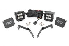LED Light - Ditch Mount - 2" Black Pair - Spot - Chevy 1500 (2007-2013)