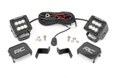 LED Light - Ditch Mount - 2" Black Pair - Flood - Ford F-150 (15-23)