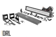 LED Light - Bumper Mount - 20" Chrome Dual Row - Amber DRL - Ford Super Duty (05-07)