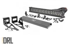 LED Light - Bumper Mount - 2" Black Dual Row - Amber DRL - Ford Super Duty (05-07)
