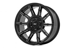 Rough Country 83 Series Wheel - One-Piece - Gloss Black - 20x9 - 8x6.5 - -12mm