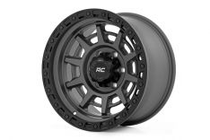 Rough Country 85 Series Wheel - Simulated Beadlock - Gunmetal Gray/Black - 17x9 - 8x6.5 - +0mm