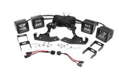 LED Light - Fog Mount - Dual 2" Black Pair - Chevy Silverado 2500 HD/3500 HD (11-14)
