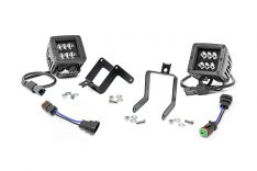LED Light - Fog Mount - 2" Black Pair - Ford Super Duty (11-16)