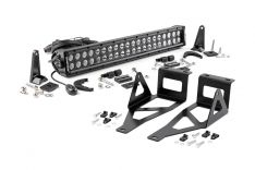 LED Light - Bumper Mount - 2" Black Dual Row - Ford Super Duty (05-07)