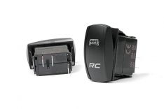 Rocker Switch - 2x1 with Logo - Blue Back Light