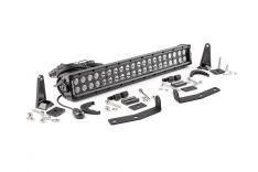 LED Light - Bumper Mnt - 20" Black Dual Row - Nissan Titan XD (16-21)