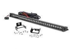 LED Light - Grill Mnt - 30" Black Single Row - White DRL - Ford Super Duty (11-16)