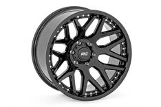 Rough Country 95 Series Wheel - One-Piece - Gloss Black - 22x10 - 6x135 - -19mm