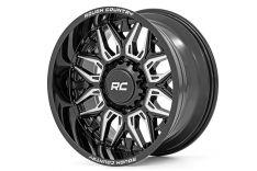 Rough Country 86 Series Wheel - One-Piece - Gloss Black - 22x10 - 6x135 - -19mm