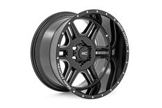Rough Country 92 Series Wheel - Machined One-Piece - Gloss Black - 22x12 - 6x135 - -44mm