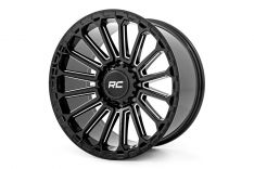 Rough Country 97 Series Wheel - One-Piece - Gloss Black - 20x10 - 8x6.5 - -19mm
